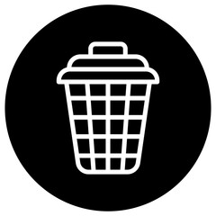 Laundry Basket Vector Icon Design Illustration