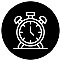 Alarm Clock Vector Icon Design Illustration