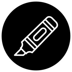 Highlighter Vector Icon Design Illustration