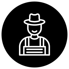 Farmer Vector Icon Design Illustration