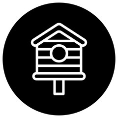 Bird House Vector Icon Design Illustration