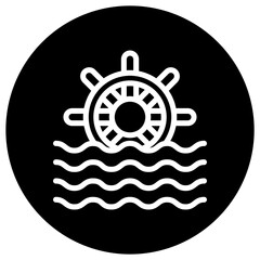 Water Mill Vector Icon Design Illustration