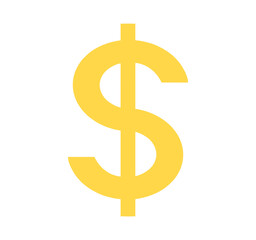 シンプルな黄色のドルマーク