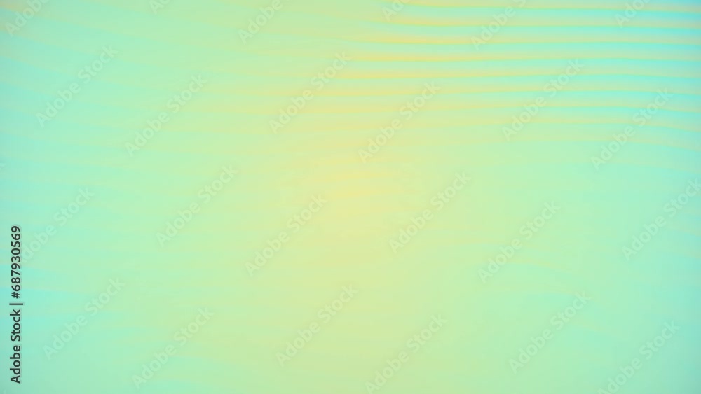 Aufkleber Close-up of green and yellow abstract wavy background. Dynamic composition with complex and fluid design. 3d rendering digital animation. HD resolution