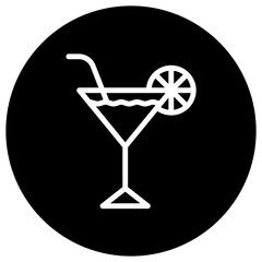 Cocktail Vector Icon Design Illustration