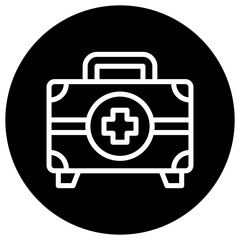 Fototapeta premium First Aid Kit Vector Icon Design Illustration
