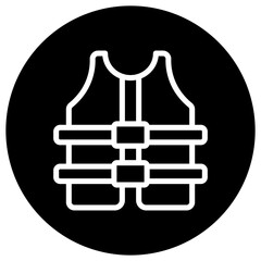 Life Jacket Vector Icon Design Illustration