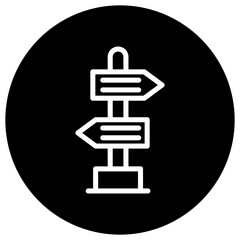 Road Sign Vector Icon Design Illustration