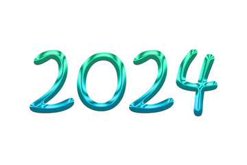 2024 Text Green Gradient Effect Style