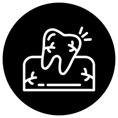 Fototapeta premium Wisdom Tooth Vector Icon Design Illustration