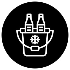 Ice Bucket Vector Icon Design Illustration