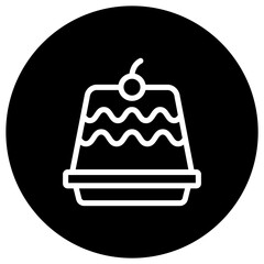 Pudding Vector Icon Design Illustration