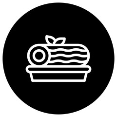 Roll Cake Vector Icon Design Illustration