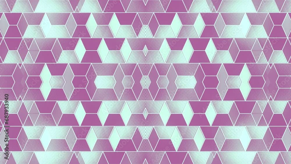 Leinwandbilder trendy digital video background with elegant and simple symmetrical geometric design. seamless loop 