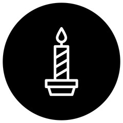 Candle Vector Icon Design Illustration