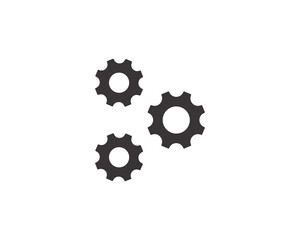 Settings gear machine icon vector symbol design isolated illustration