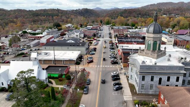 aerial orbit murphy nc in fall