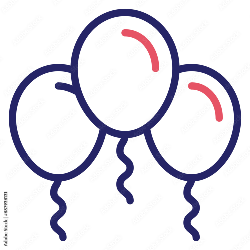 Sticker balloons icon