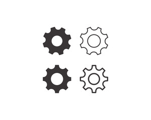 Settings cog engine icon vector set symbo design illustration