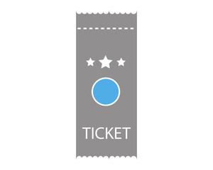 Ticket icon vector symbol isolated design illustration