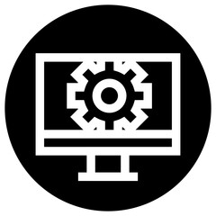 Computer Settings Vector Icon Design Illustration