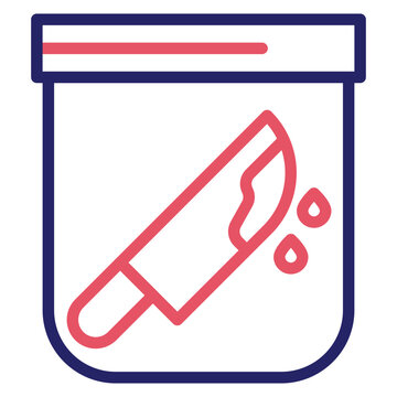 bloody knife in evidence bag clip art preview