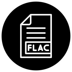 FLAC Vector Icon Design Illustration