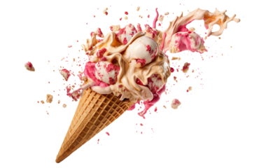 Delicious ice cream explosion, cut out