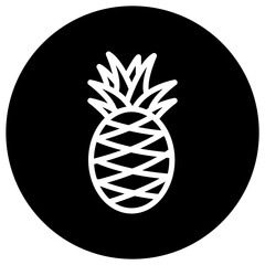 Pineapple Vector Icon Design Illustration