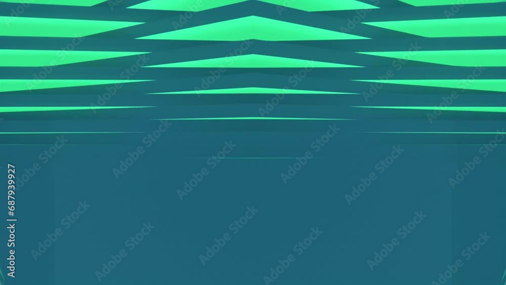 Leinwandbilder minimalist geometric light background with green and blue colors. digital seamless loop animation. 3
