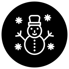 Snowman Vector Icon Design Illustration