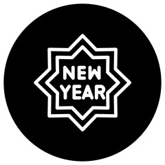 New Year Vector Icon Design Illustration