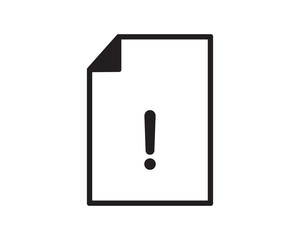 Document warning information file icon vector symbol design illustration