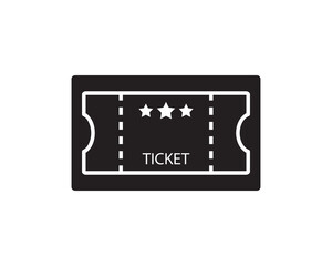 Ticket coupon vector icon symbol isolated design illustration