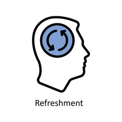 Refreshment vector filled outline design  illustration. Business And Management Symbol on White background EPS 10 File