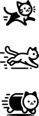 Running cat vectors