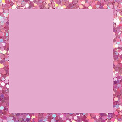 pink vector frame with shiny celebration ornament. birthday party greeting card. shiny glitter pink instagram stories template