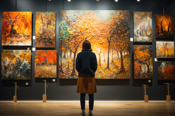 Fototapeta premium Insightful Art Curator Organizing Gallery Exhibitions