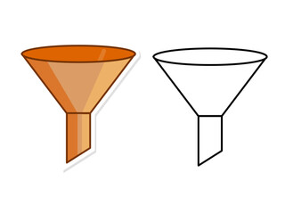 Modern Abstract funnel vector illustration 