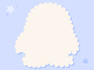 Cute minimal speech bubble on Purple background vector illustration 