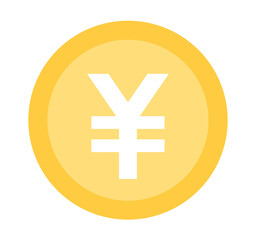 Obraz premium シンプルな黄色の円マークコイン