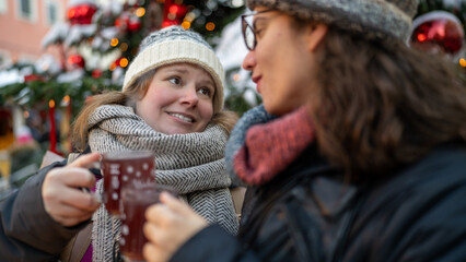 Glühwein Serenity: Christmas Connection Amidst Festive Glow