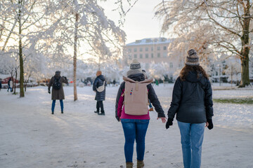 Winter Beginnings: Reaching for a Hand in Hand, Embracing the Snowy Journey Ahead