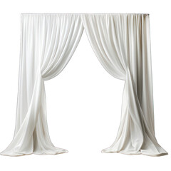 Curtains on White Background Isolated on Transparent or White Background, PNG