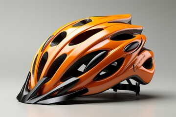 Fototapeta premium high-quality bike helmet, on an isolated white background, Generative AI