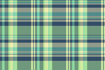 Check seamless pattern of background textile texture with a tartan fabric plaid vector.
