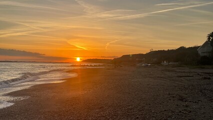 sunset on the beach