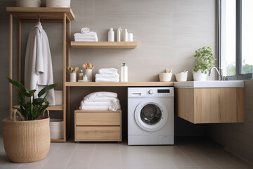 washing machine in the interior