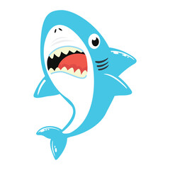 Shark angry cartoon cartoon vector