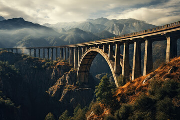 Sky Bridges Spanning Majestic Mountains